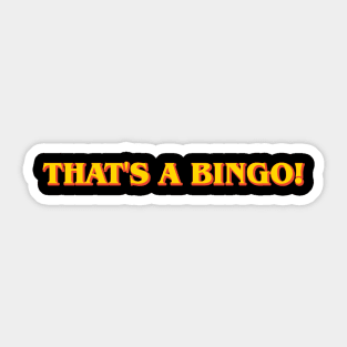 that's a bingo! Sticker